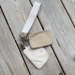 Lululemon Tan and Cream Dual Pouch Wrislet